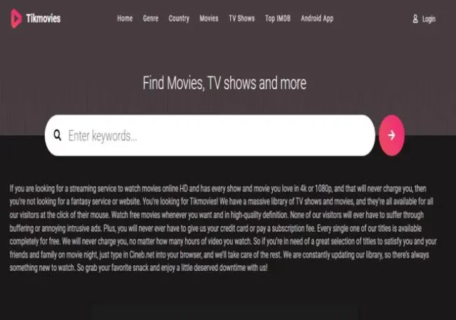 Tikmovies- The one-stop destination for watching a range of movies for free